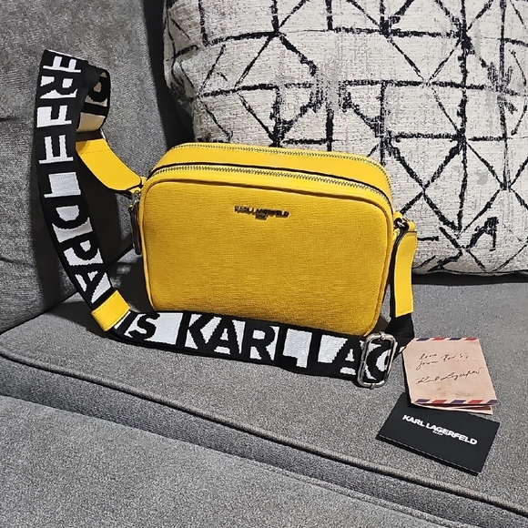 Karl Lagerfeld Handbags - New Karl Lagerfeld Paris Maybelle Crossbody Camera Bag Faux Leather Purse